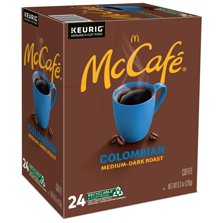 McCafe Colombian Medium-Dark Roast Keurig K-Cup Coffee Pods, 24 Count