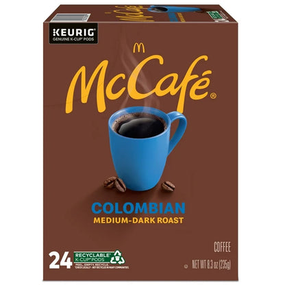 McCafe Colombian Medium-Dark Roast Keurig K-Cup Coffee Pods, 24 Count