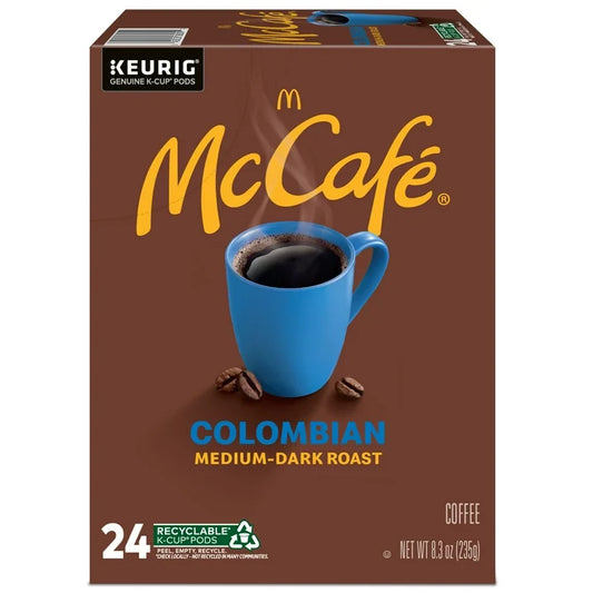 McCafe Colombian Medium-Dark Roast Keurig K-Cup Coffee Pods, 24 Count