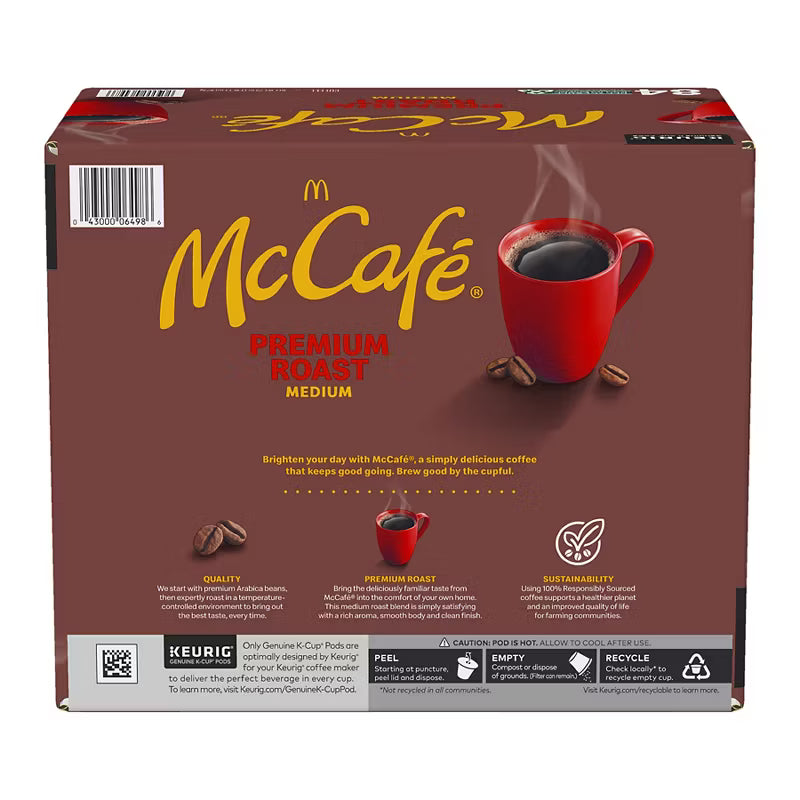 McCafe Premium Roast Coffee K-Cup Pods, Medium Roast, 84 ct