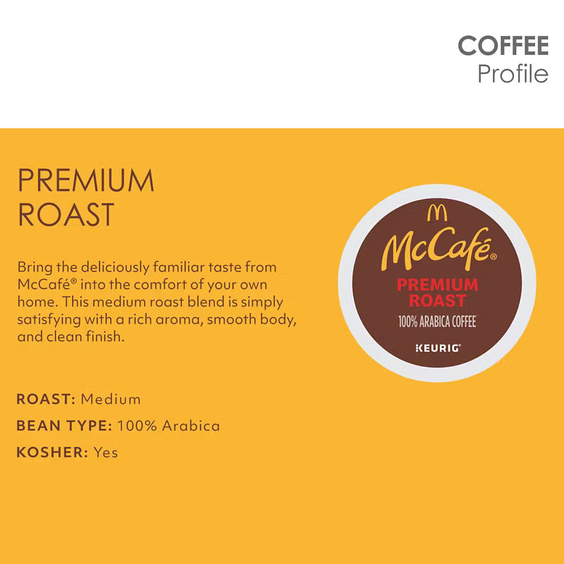 McCafe Premium Roast Coffee K-Cup Pods, Medium Roast, 84 ct