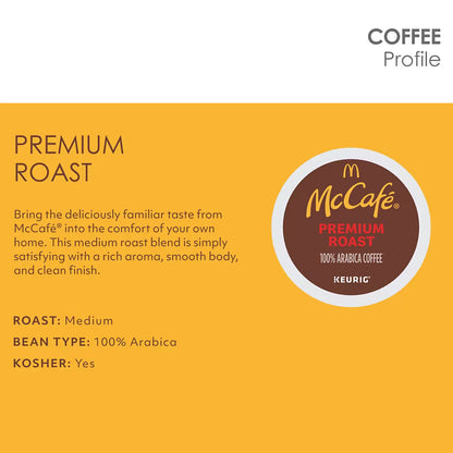 McCafe Premium Roast Coffee K-Cup Pods, Medium Roast, 84 ct