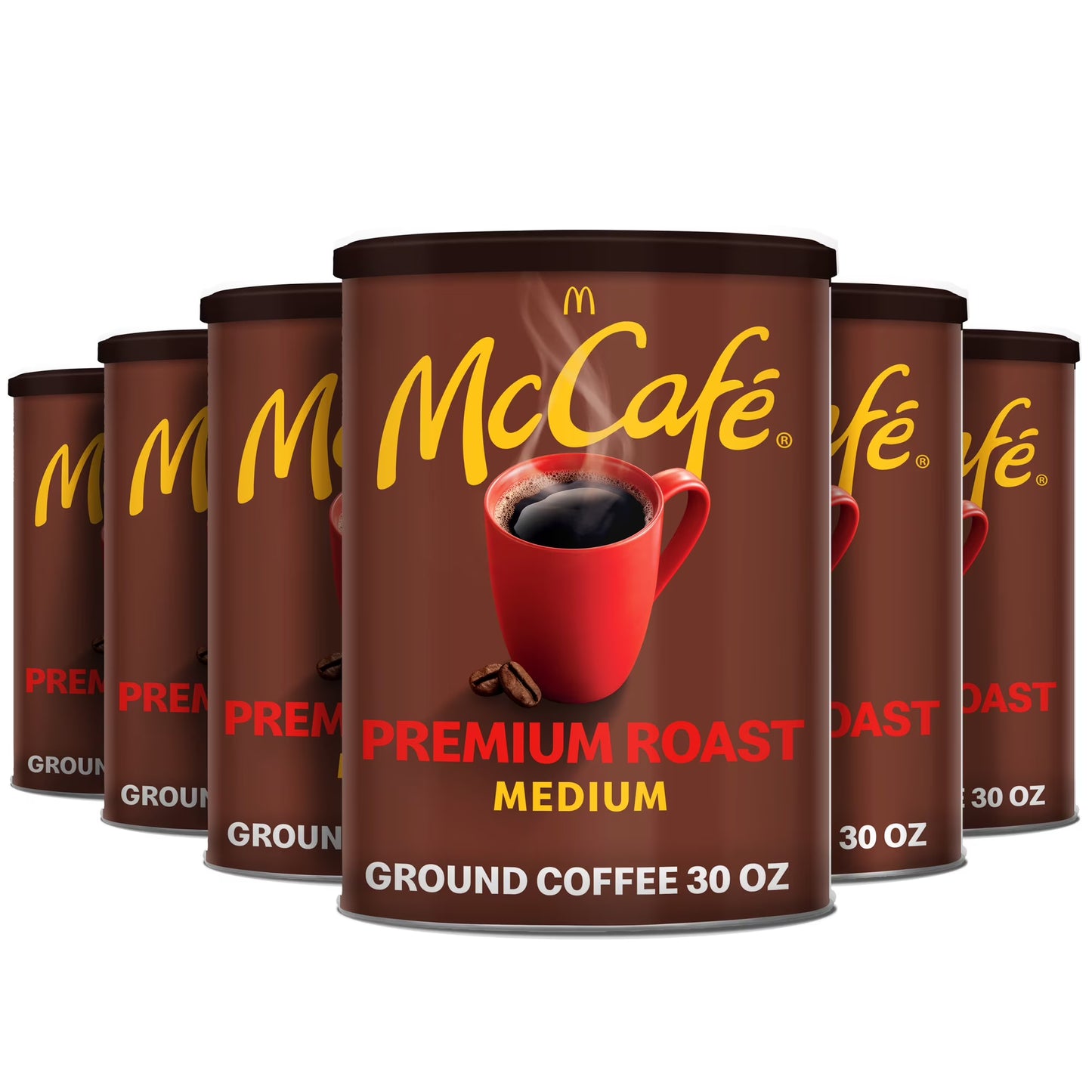 McCafe Premium Roast Ground Coffee Medium 30 oz, 6 Pack