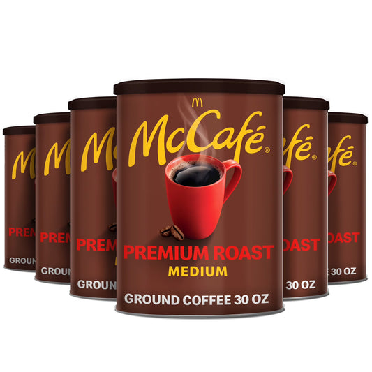 McCafe Premium Roast Ground Coffee Medium 30 oz, 6 Pack