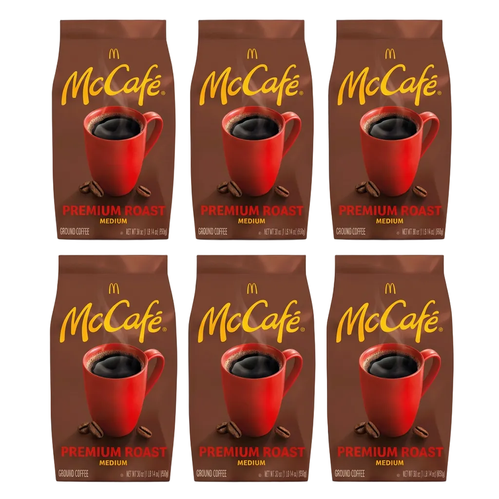 McCafe Premium Roast Ground Coffee Medium 30 oz, 6 Pack