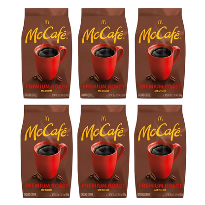 McCafe Premium Roast Ground Coffee Medium 30 oz, 6 Pack