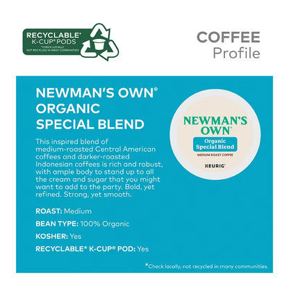 Newman's Own Organics Special Blend Coffee K-Cup Pods Medium Roast, 80 ct.