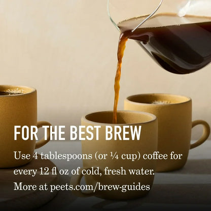 Peet's Coffee French Roast Premium Dark Roast Ground Coffee, Arabica, 10.5 oz