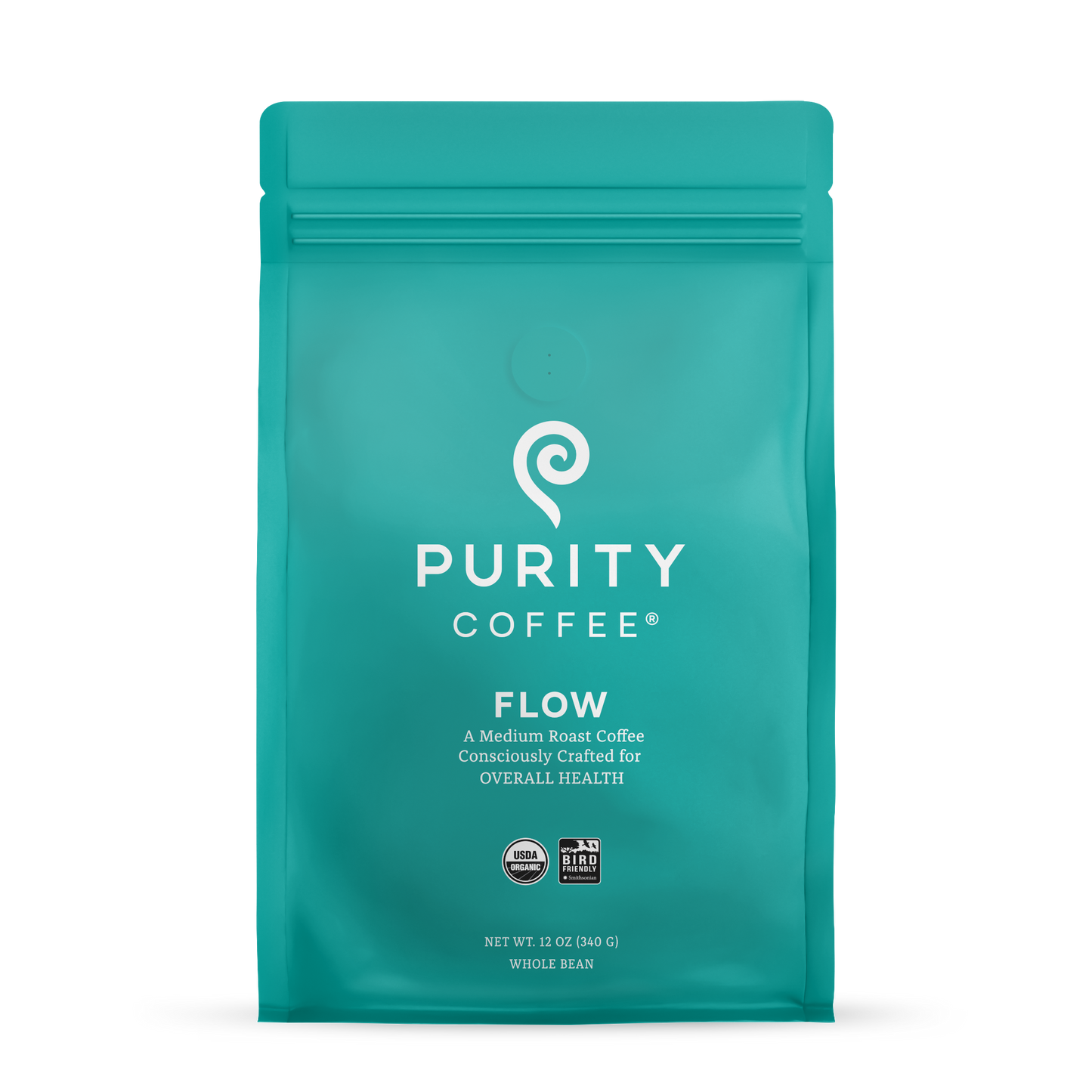 Purity Coffee Flow Original Medium Roast Whole Bean Coffee 12 oz.