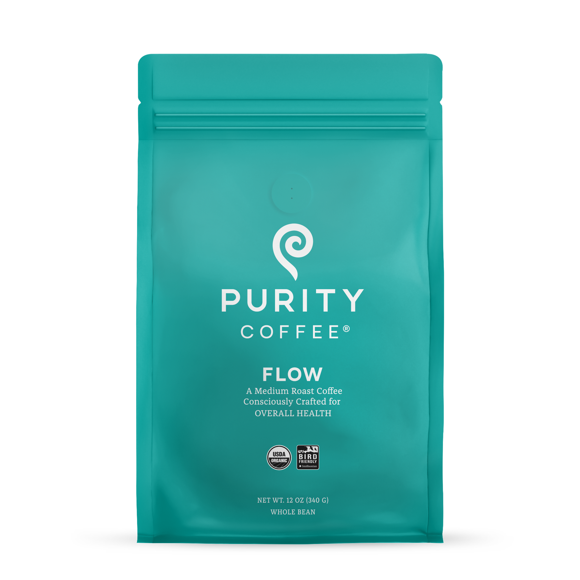 Purity Coffee Flow Original Medium Roast Whole Bean Coffee 12 oz.