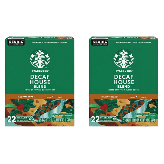 Starbucks Decaf House Blend Medium Roast Keurig K-Cup Coffee Pods, 44ct - 2-Pack