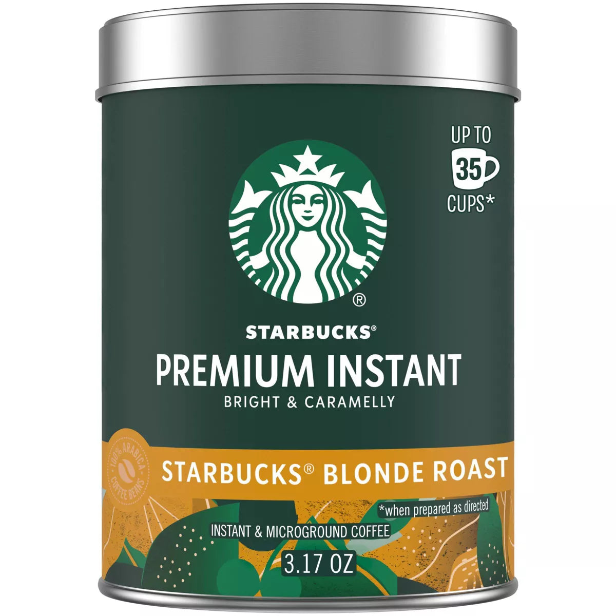 Starbucks Premium Instant Coffee Blonde Light Roast, 3.17oz