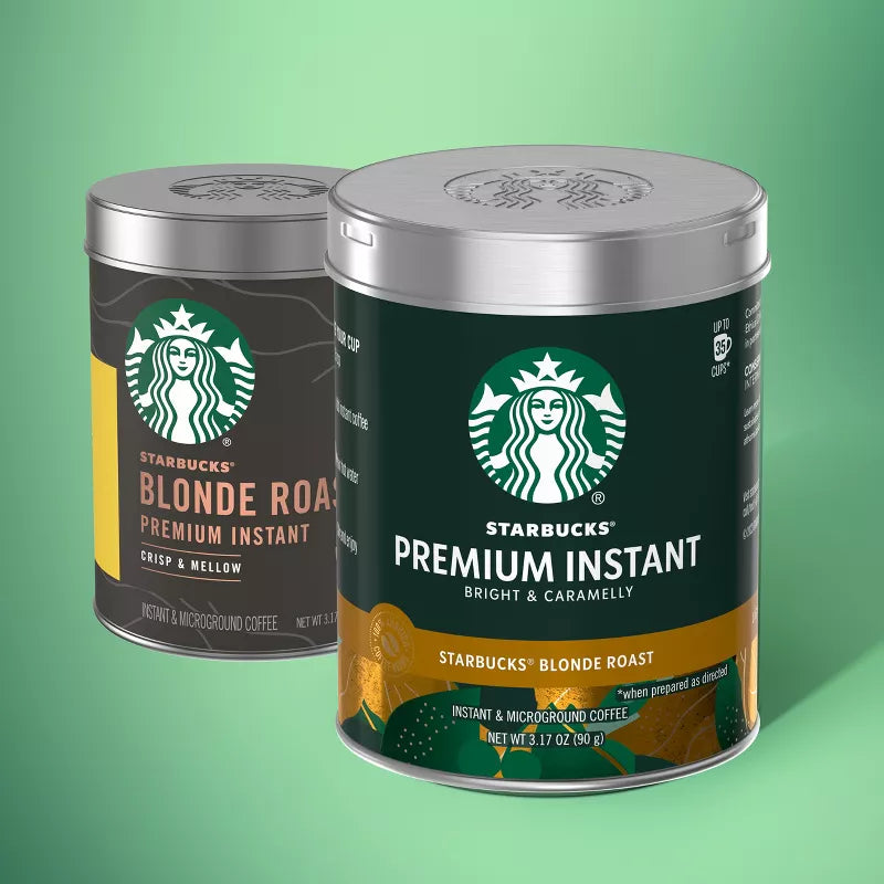 Starbucks Premium Instant Coffee Blonde Light Roast, 3.17oz