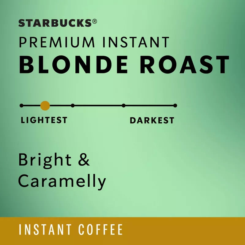 Starbucks Premium Instant Coffee Blonde Light Roast, 3.17oz