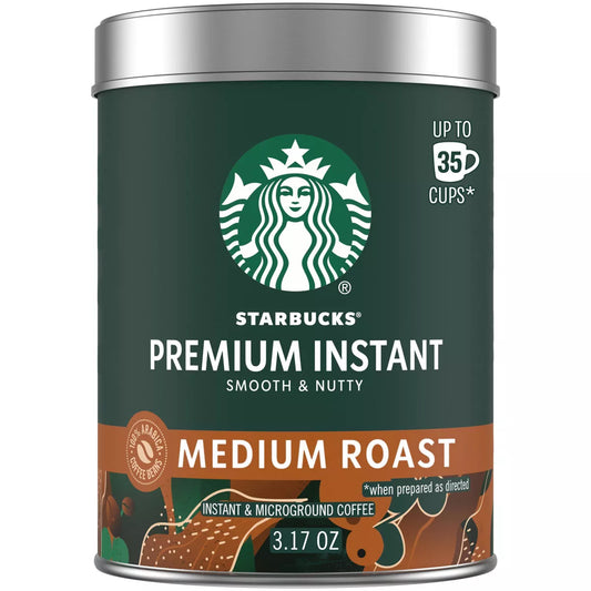 Starbucks Premium Instant Coffee Medium Roast, 3.17oz