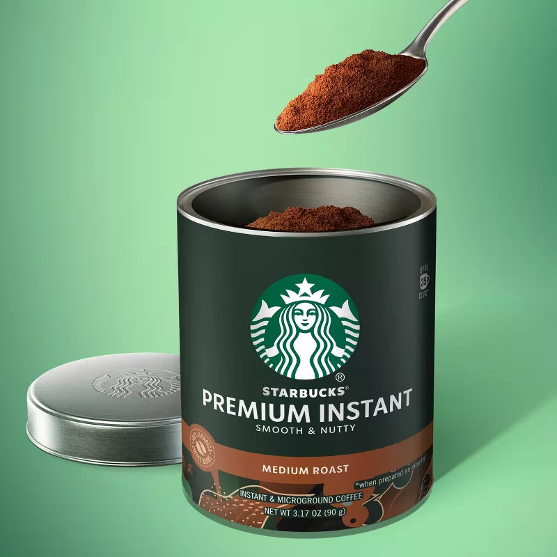 Starbucks Premium Instant Coffee Medium Roast, 3.17oz