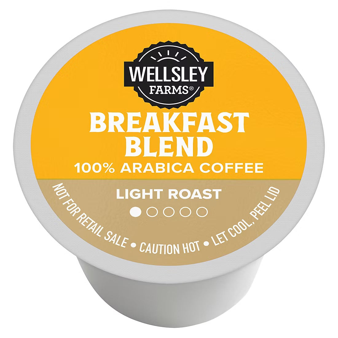 Wellsley Farms Breakfast Blend Coffee Pods Arabica Light Roast, 100 ct.