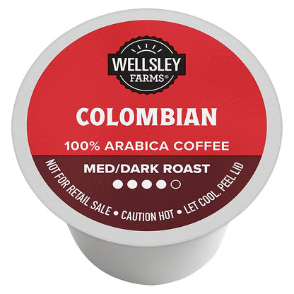Wellsley Farms Colombian Coffee Pods Arabica Medium Dark Roast, 100 ct.