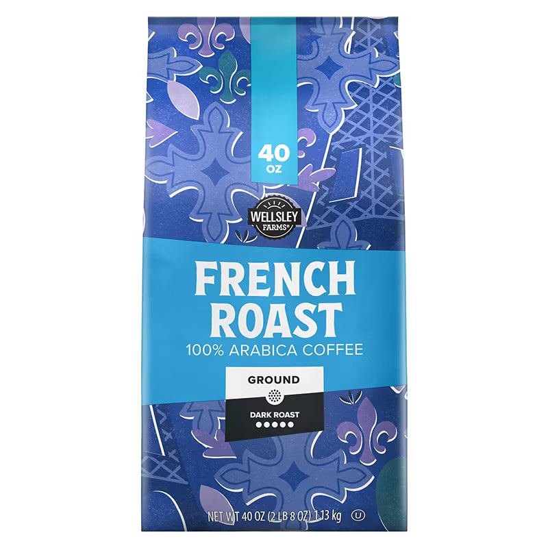 Wellsley Farms French Roast Ground Coffee Dark Roast 40 oz