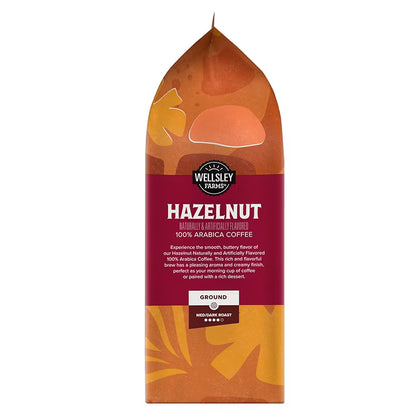 Wellsley Farms Hazelnut Ground Coffee Medium Dark Roast 32 oz