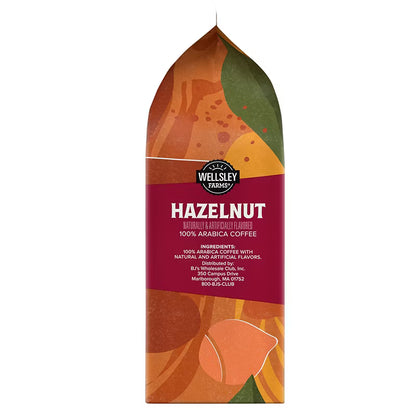 Wellsley Farms Hazelnut Ground Coffee Medium Dark Roast 32 oz